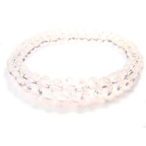  Clear Quartz Donut Shape 4x8mm Cut Bracelet Jewelry