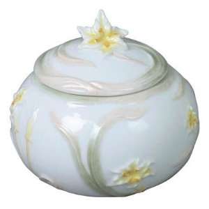  Lily Flower Porcelain Sugar Jar