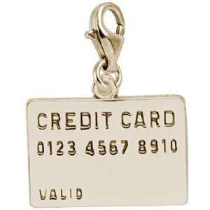  Rembrandt Charms Credit Card Charm with Lobster Clasp, 10K 