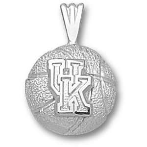  University of Kentucky UK Basketball Pendant (Silver 