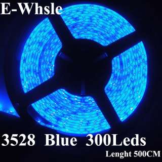 Blue 5M New 300 LED Waterproof Light Strip 3528 SMD DIY  