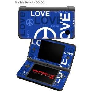  Nintendo DSi XL Skin   Love and Peace Blue by WraptorSkinz 