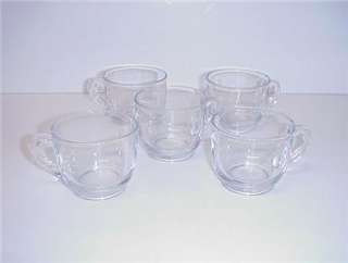 VINTAGE HEISEY GLASS PUNCH BOWL CUPS SET FIVE  