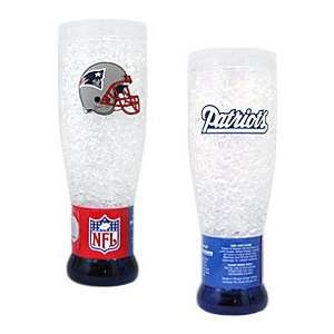    New England Patriots Crystal Pilsner Glass