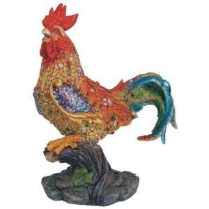  Artistic Mosaic Rooster Collectible Statue Desk Decoration 