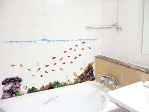 Under The Sea Fishes Wall Decor Removable Sticker Decal  