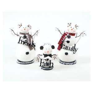  Pack of 6 Eco Country Snowman Family Christmas Figures 12 
