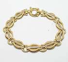 18k Italian Gold Textured Link Bracelet 14 3 gms  