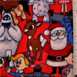 HALF YARD Rudolph the Red Nosed Reindeer Santa CHRISTMAS 60 Fleece 