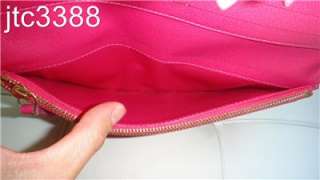   Louis Vuitton PINK Insolite Clutch Zippy Wallet Bag $695+TAX Free Ship