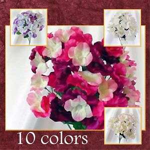 72 Silk Hydrangea flowers 12 Bushes Artificial ~SALE~  