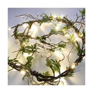   and Crystal Garland, 5 ft Branches, Electric Plug In