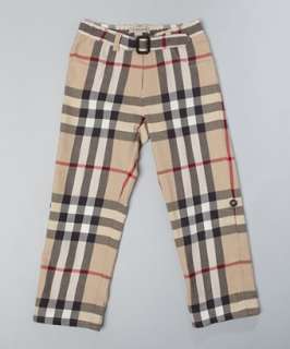 Burberry KIDS cotton wool blend nova check pants   