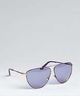 Gucci violet metal logo script aviator sunglasses style# 317866401