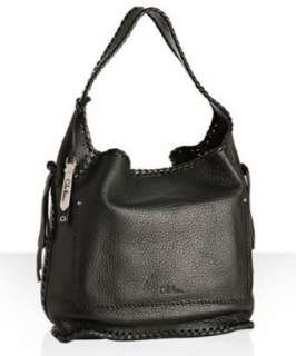Cole Haan black leather Raleigh whip stitched hobo   up to 