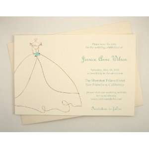   gown imprintable invitations, announcements