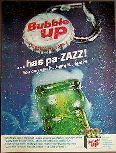 1963 BUBBLE UP has pa ZAZZ vintage soft drink ad  