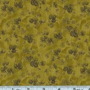  44 Wide Imperial Fusions Tea Leaves Olive Fabric By The 