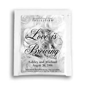  Love is Brewing Black & White Roses Personalized Tea 