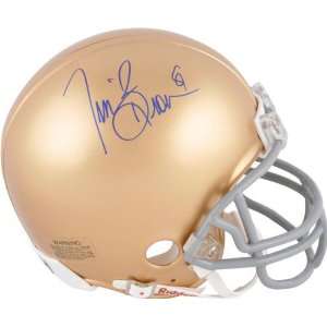 Tim Brown Autographed Mini Helmet  Details Notre Dame 