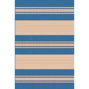com Tropez Collection Tropez Stripe Blue Ivory Contemporary Area Rug 