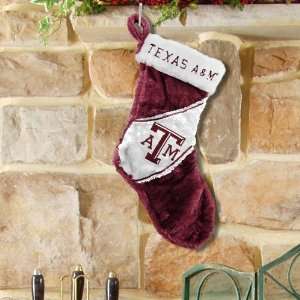 Texas A&M Aggies Colorblock Plush Stocking  Sports 