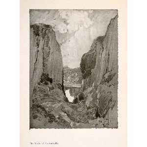  1914 Halftone Print Rock Profondeville Walloon Belgium 