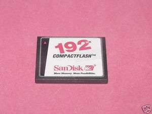 Genuine SanDisk 192MB CF CompactFlash Memory Card Flash  