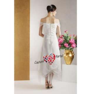 Column Off the shoulder Ankle length Wedding Dress  