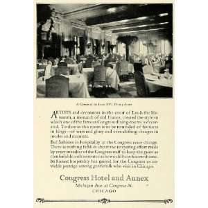  1922 Ad Historic Congress Hotel Chicago Luxury Lodging 