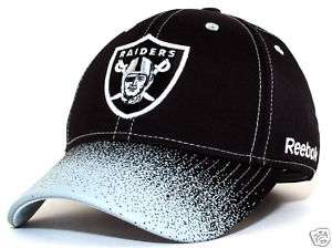Oakland Raiders Hat Cap Reebok Flex Fit S/M  