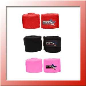  Boxing Hand wraps black red and pink set of three Sports 
