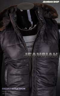 SWM Mens Designer Camouflage Cotton Vest Fur Hoodies Jacket Tops 
