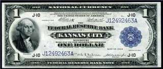HGR 1918 $1 FRBN Kansas City 1of3 Consec# HIGH GRADE  