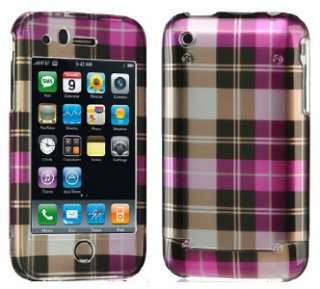 Iphone 3G Cover Hard Case 3D Pink Checker Valentine