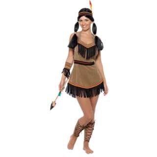 Womens Brown Indian Woman Halloween Costume  