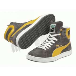 NEW PUMA FIRST ROUND SUEDE MENS HIGH TOP SHOES CASUAL LACEUP TRAINERS 