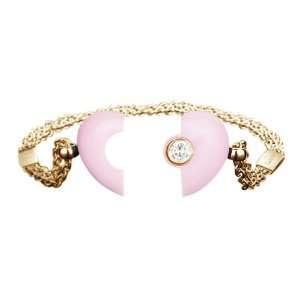   Azar Magnetic Vermeil and Pink Resin Lucky Hearts Bracelet Petra Azar