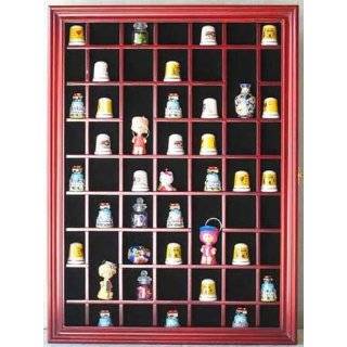 59 Thimble / Miniature Display Case Holder Cabinet Shadow Box, Solid 
