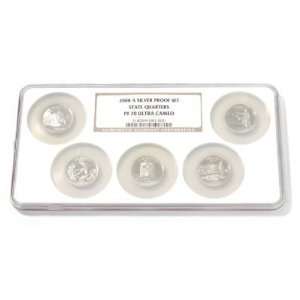   Five Piece Silver Proof State Quarters Set PF70 UC
