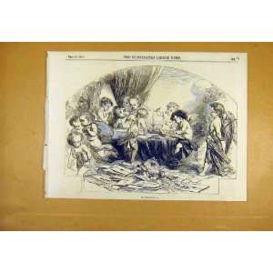  St. ValentineS Day Cups Sketches Old Print 1853