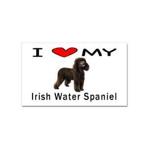  I Love My Irish Water Spaniel Rectangular Magnet Office 