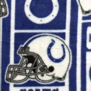 com NFL Indianapolis Colts Polar Fleece Square Print Fabric  Per Yard 