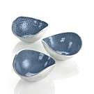 Simply Designz Serveware, Set of 3 Parisian Blue Nut Bowls