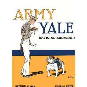 Yale Bulldogs vs. Army Black Knights 22 x 30 Canvas Historic Football 