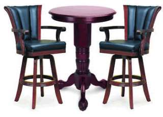 PUB TABLE & CHAIR/BAR STOOL SET for POOL ROOM~MAHOG~NEW  