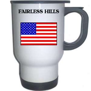 US Flag   Fairless Hills, Pennsylvania (PA) White Stainless Steel Mug