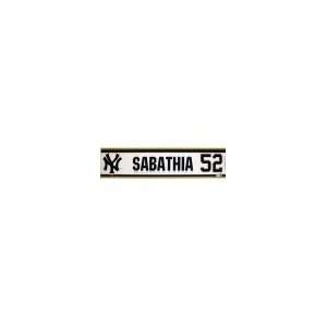 CC Sabathia #52 2010 Yankees Game Used Locker Room Nameplate (MLB Auth 
