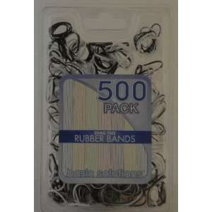  500 Pack Rubber Bands   Snag Free (Black/White 