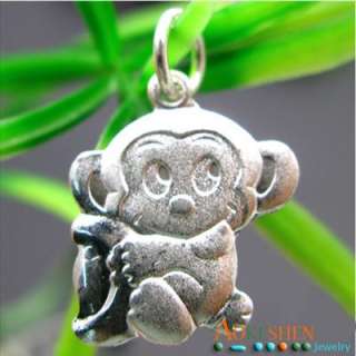 925 Sterling silver monkey Charms Necklace Pendant SMG97  